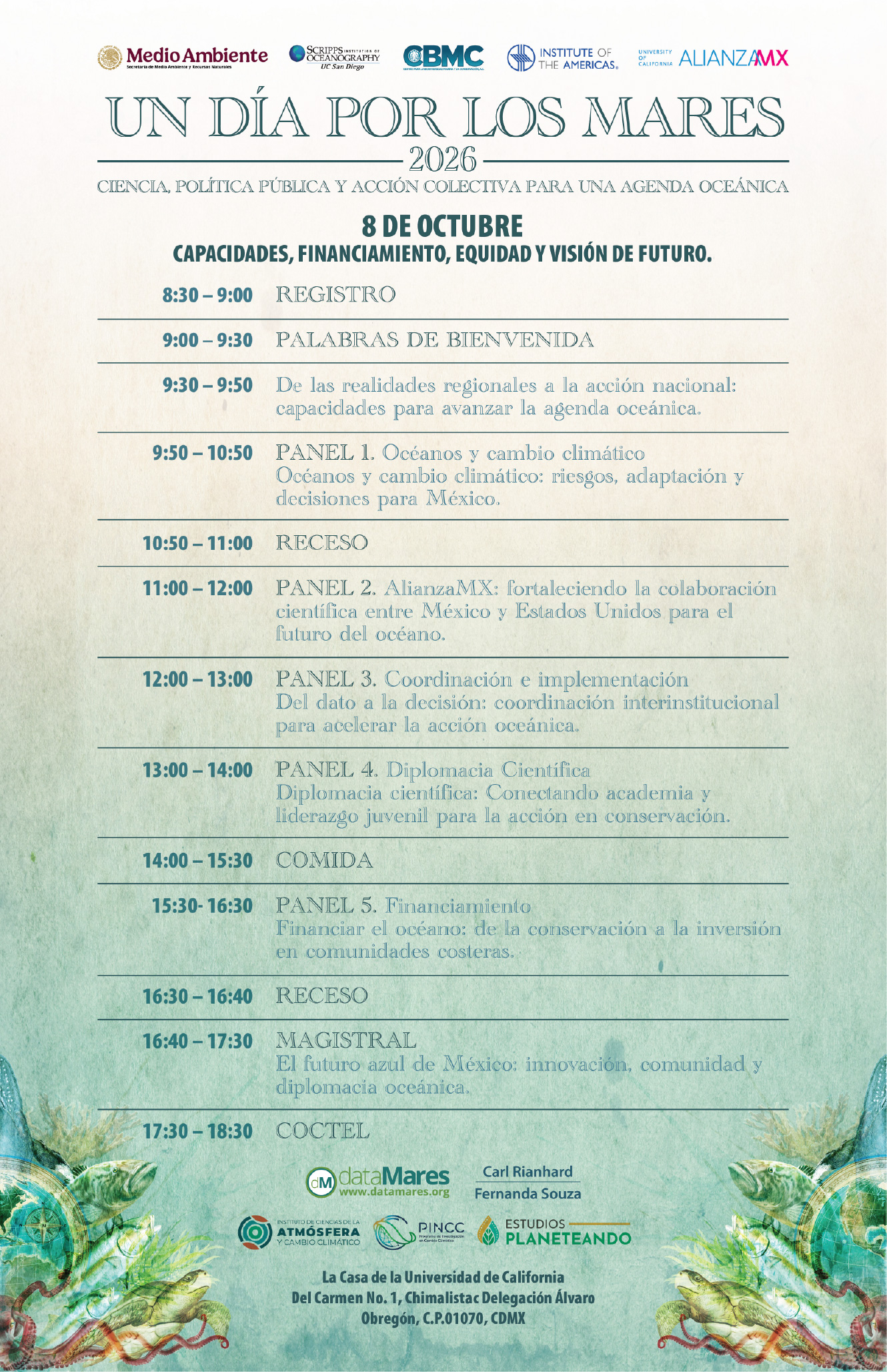 Programa del 8 de octubre de 2026: Capacidades, financiamiento, equidad y visión de futuro.